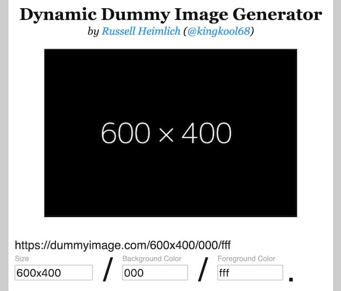 Dummy Image Generator