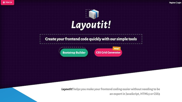 Layoutit outil création Bootstrap en ligne