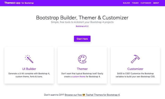 Themestr outil création thème Bootstrap gratuit