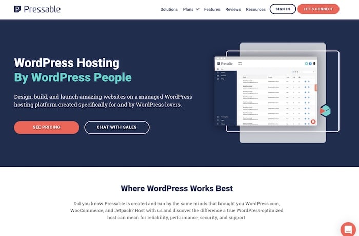 Host de WordPress especializado presionable