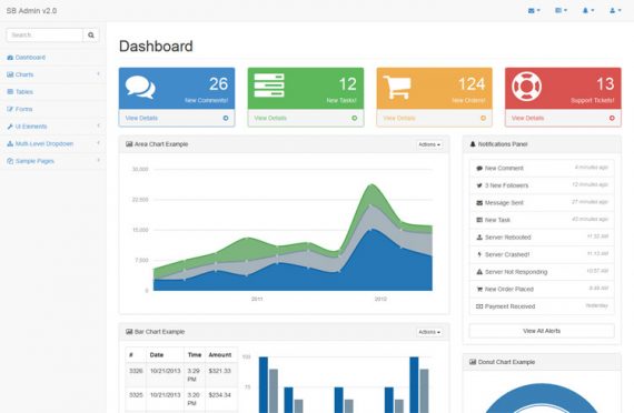 Tableau Bootstrap Examples 25 templates Bootstrap gratuits à découvrir - À la SEOupe