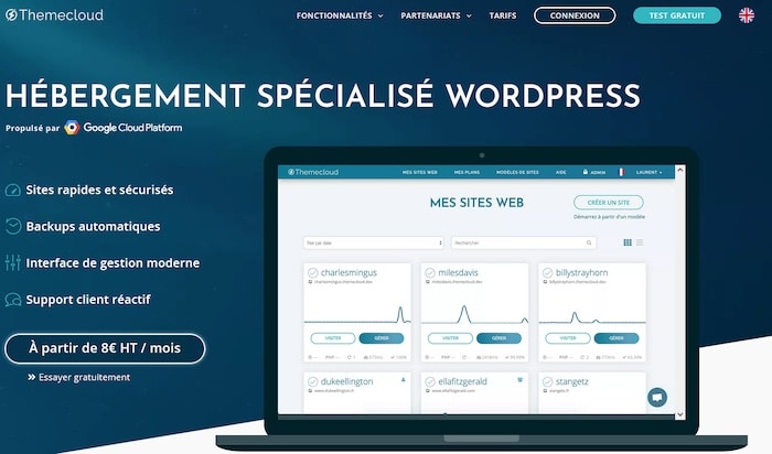 Themecloud, hosting especializado para WordPress