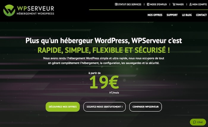 Servidor de alojamiento especializado WP WordPress