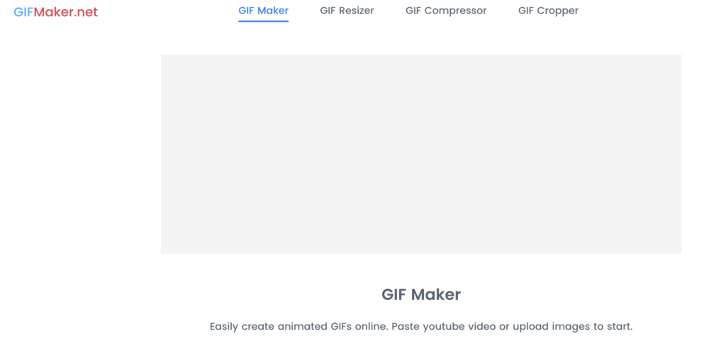 Page d'accueil de GIFMaker.net