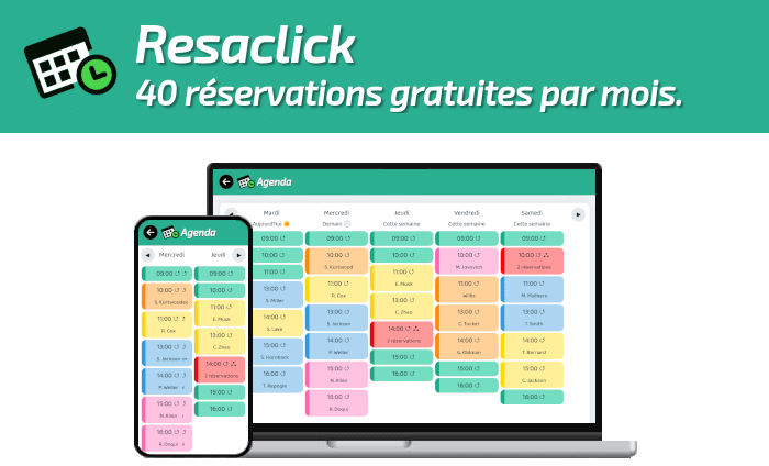 Resaclick, système de réservation en ligne