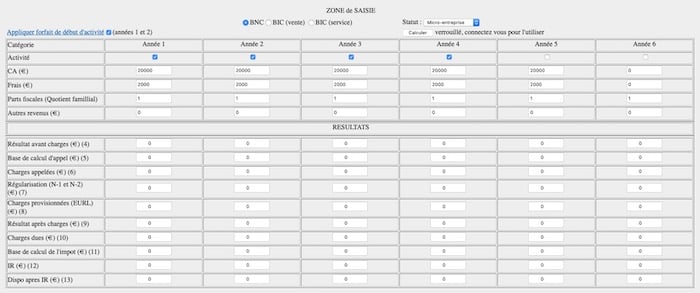 simulateur de charges sociales