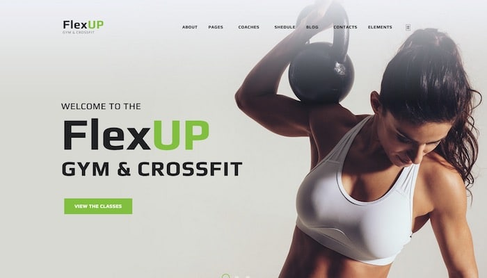 FlexUP template site wordpress fitness yoga cours de gym