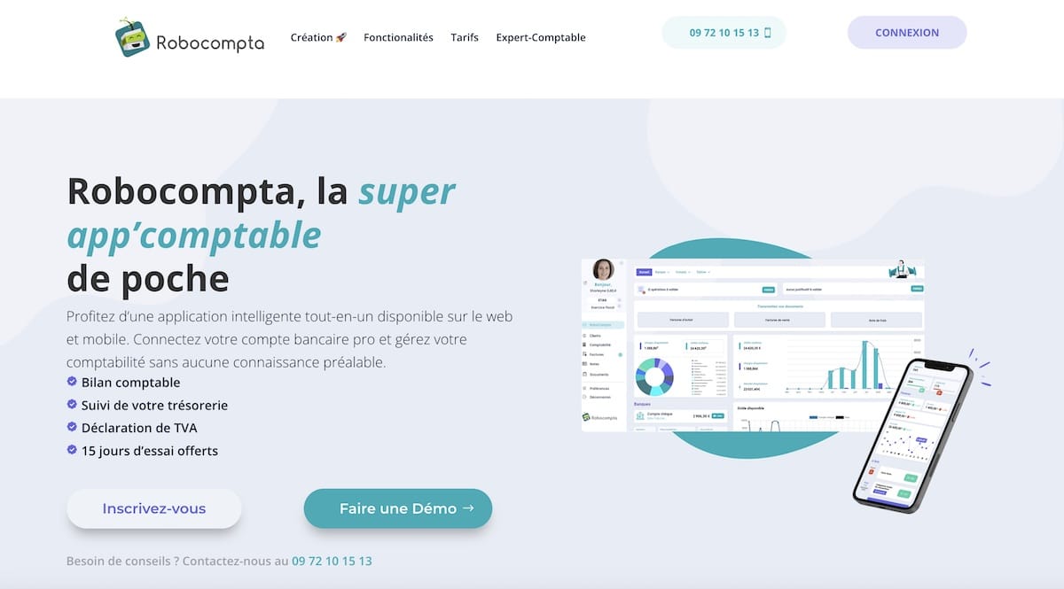 Robocompta, appli de comptabilité