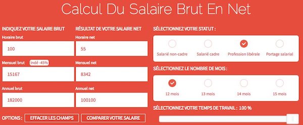 Convertir le salaire brut en net