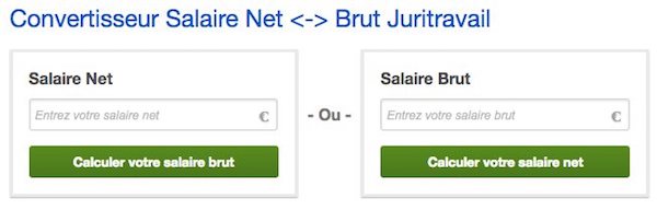 Simulation du salaire brut / net