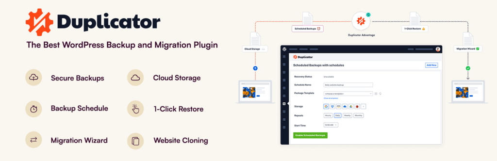 Duplicate plugin Migration WordPress