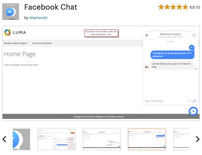 extension Magento Facebook Chat