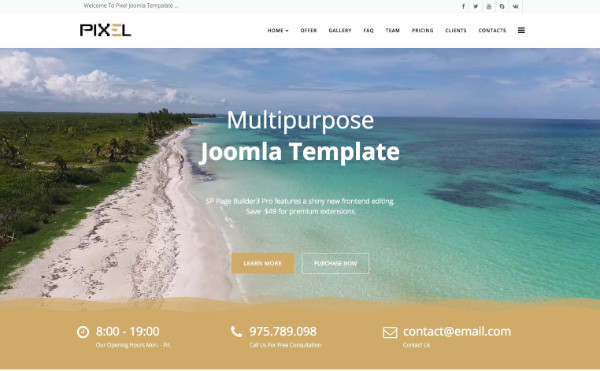Pixel template Joomla gratuit