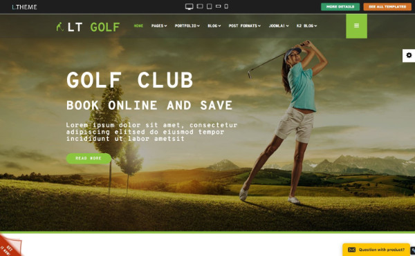 Modèle LT Golf Joomla gratuit