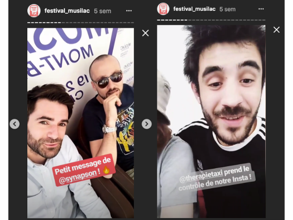 Influenceur storie Instagram