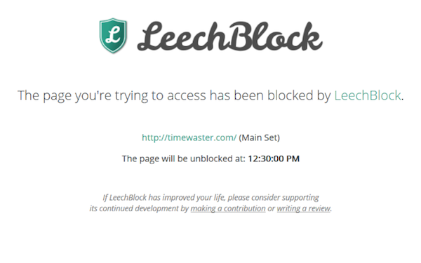 Leechblock bloqueur de site