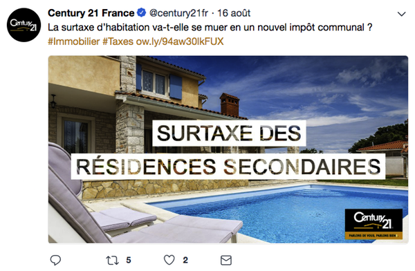 Article agent immobilier Twitter