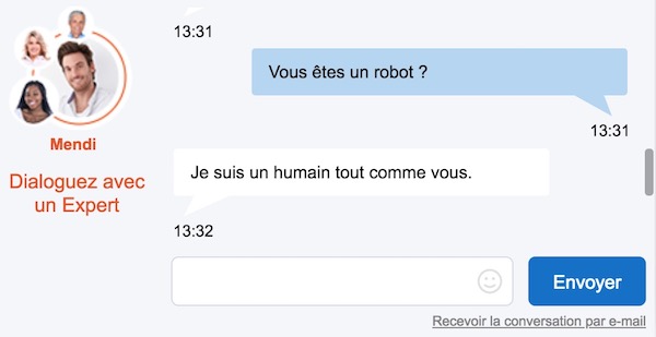 Chatbot humain