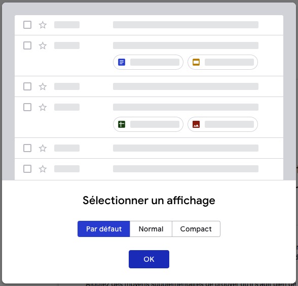 Affichage Gmail