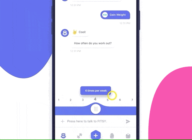 Animations actions chatbot