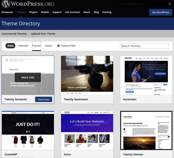 Thème WordPress site officiel