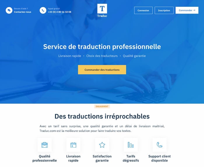 traduction site web