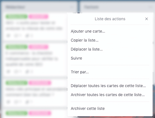 Action groupée Trello