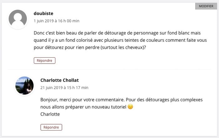 Sujets commentaires