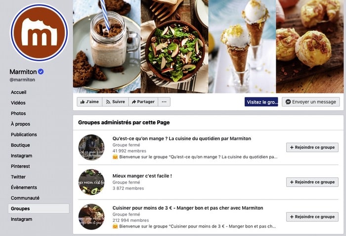 Groupe Facebook Marmiton