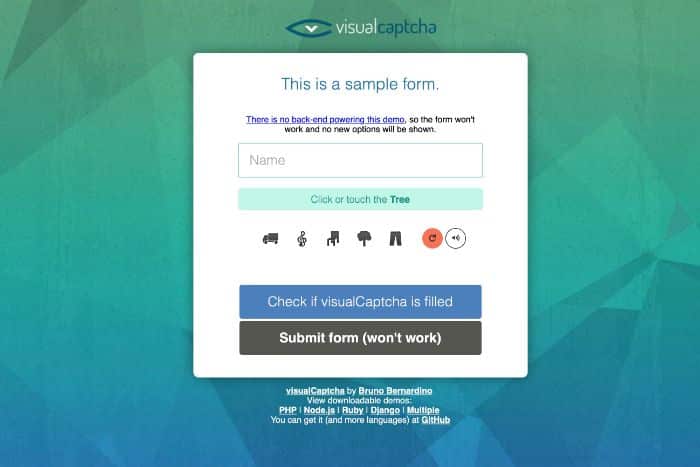 VisualCaptcha