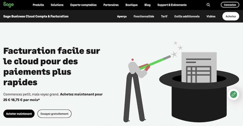 Sage, logiciel de facturation