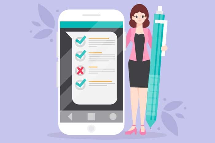 mobile questionnaire from SMS