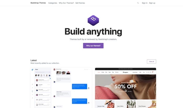 Bootrstrap Themes, site de templates bootstrap gratuits