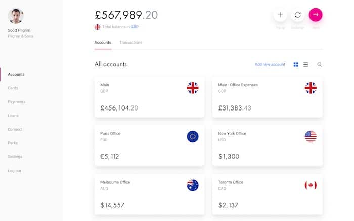 Revolut for Business comptes multi-devises