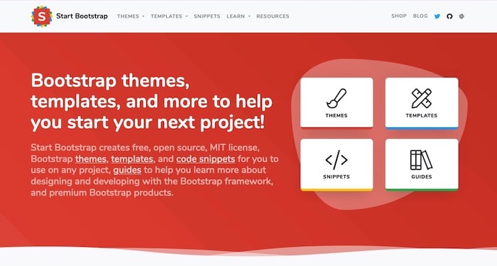 Stratbootstrap, site de templates bootstrap gratuits