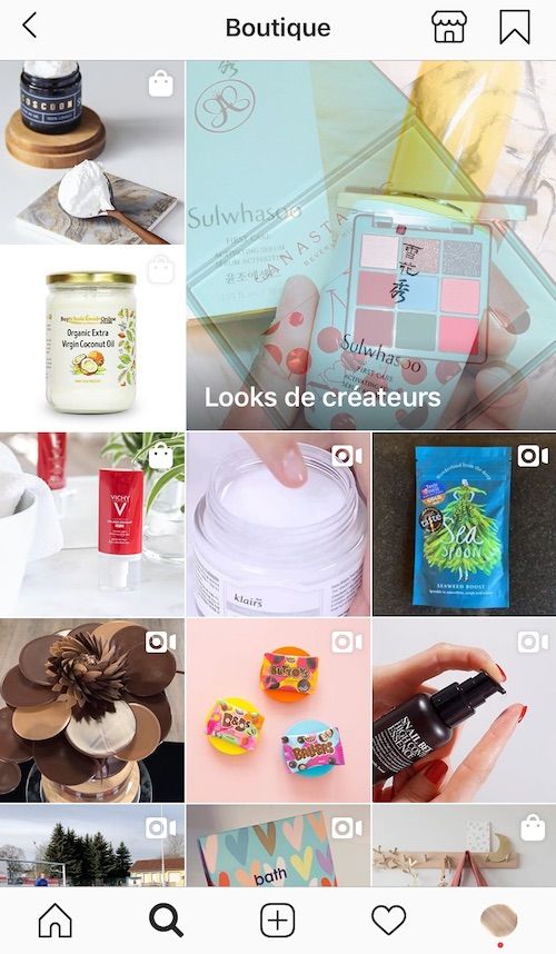 vendre sur Instagram avec l'onglet boutique