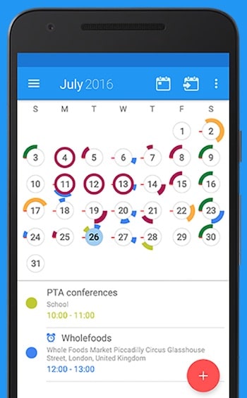 application Android calendrier agenda