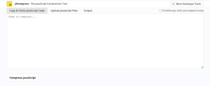 JS Compress outils de compression de code JS