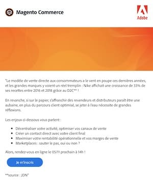 newsletter événementiel