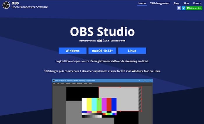 OBS Studio logiciel streaming gratuit