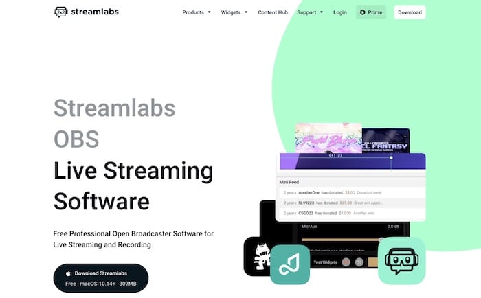 Streamlabs OBS logiciel streaming gratuit