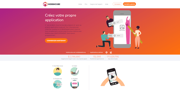Mobincube créer application android