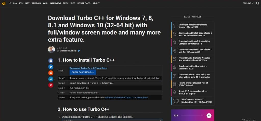 Turbo C++