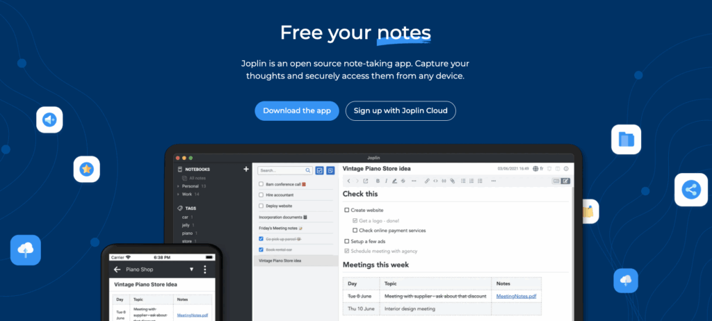 Joplin outil prise de notes open source