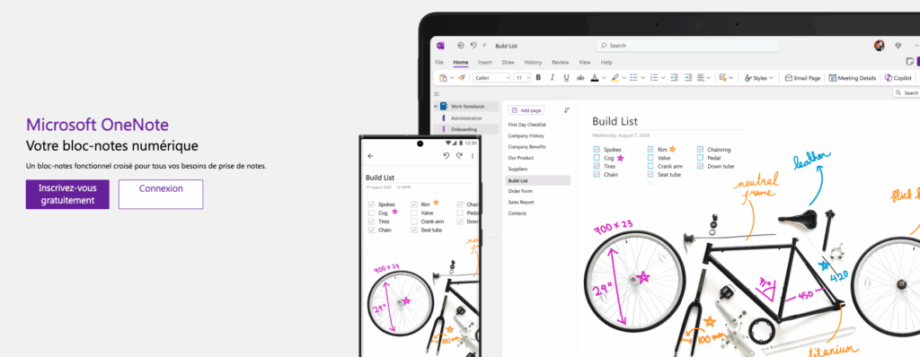 Microsoft One Note : logiciel de prise de note