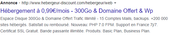 prix Hebergeurdiscount