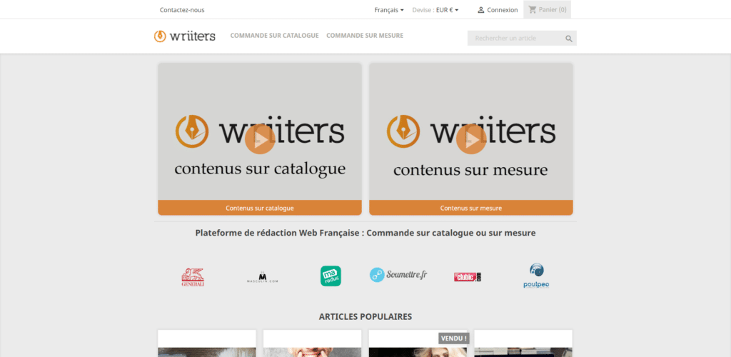 Acheter des articles déjà rédigés sur Wriiters