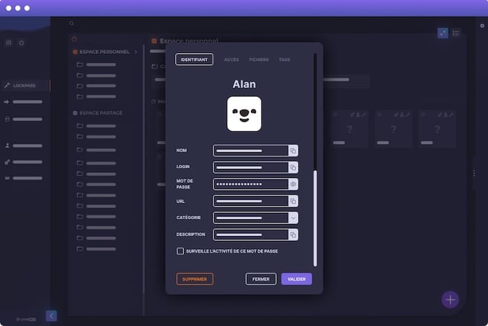 LockPass, gestionnaire de mots de passe