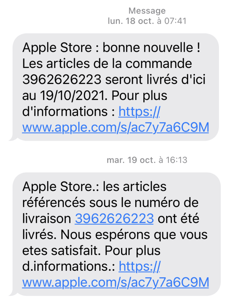 Les messages de transactions