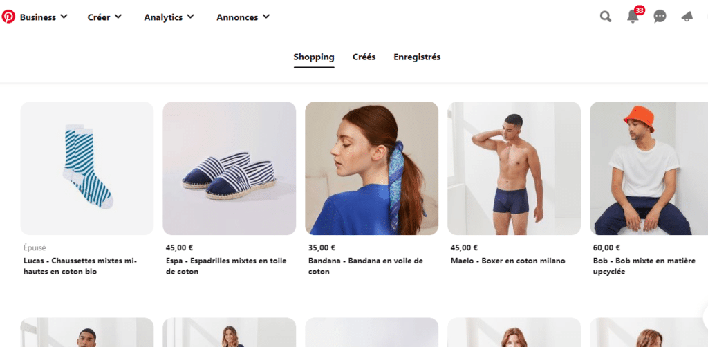 Miser sur les épingles enrichies de Pinterest